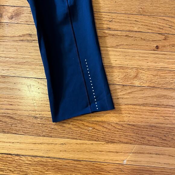 Lululemon Leggings Womens 6 Fast Free Crop Blue Nulux W6AS5S Pockets - Picture 2 of 11